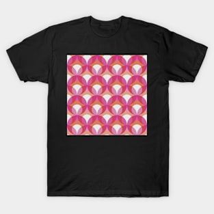 Mod Circles Pink and Orange T-Shirt